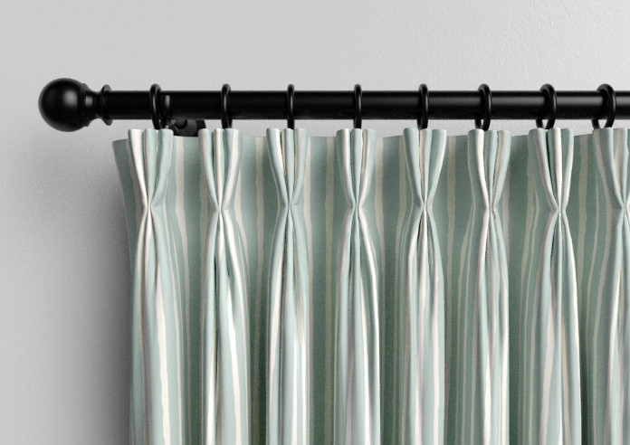 Vintage Stripe, Aqua - Made to Measure Curtains - Image 11